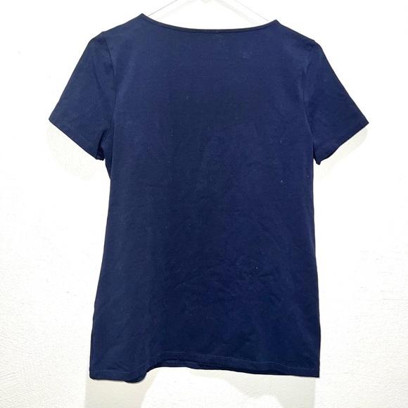 Talbots Navy Blue Beaded Top - Picture 3 of 6